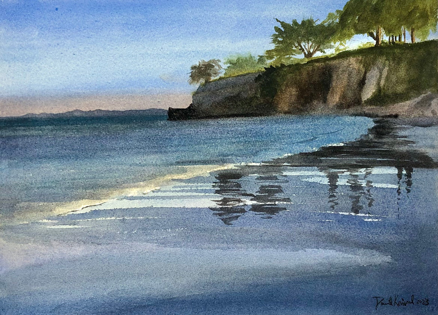 Sunset Reflections - Watercolor - Paper - 11 x 15 - Not for Sale (NFS)