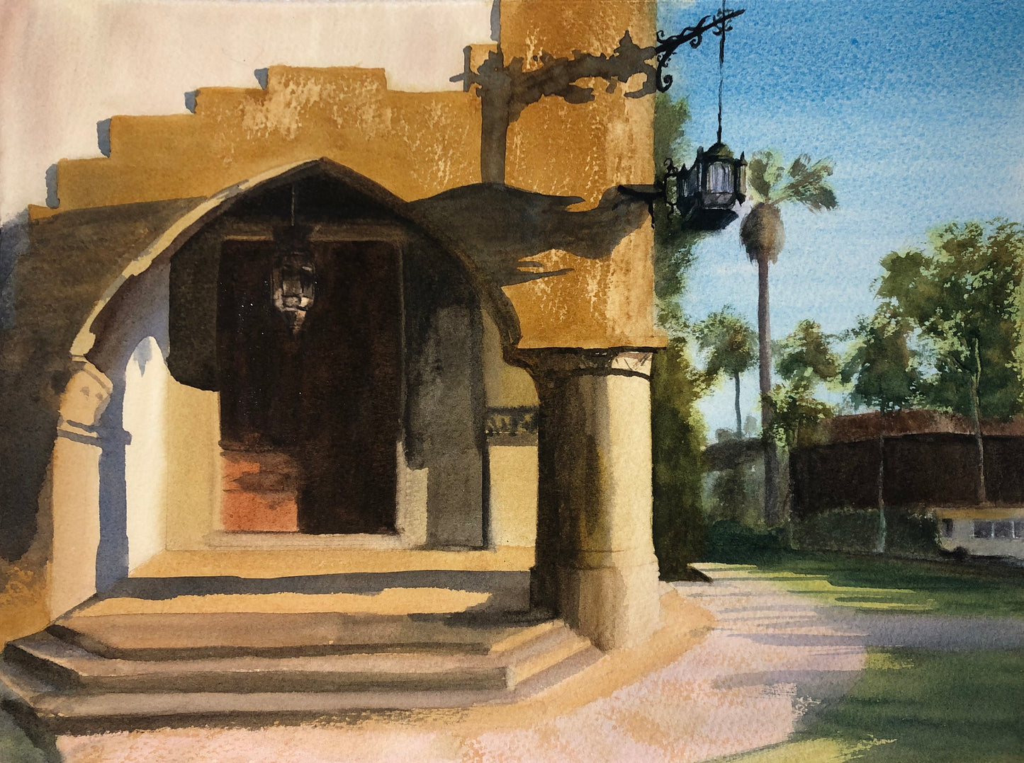 "I Do, at the Santa Barbara Courthouse" - Watercolor - Paper - 11 x 15 - Not for Sale (NFS)