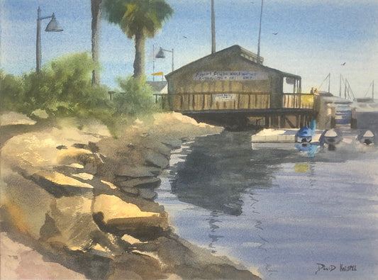 "Santa Barbara Harbor" - Watercolor - Paper - 11 x 15 - Not for Sale (NFS)