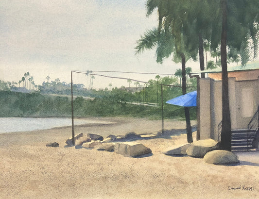 "Leadbetter Beach, Santa Barbara" - Watercolor - Paper - 11 x 15 - Not for Sale (NFS)