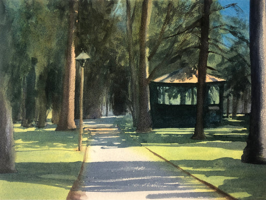 "Last Shadows of Summer 2023" - Watercolor - Paper - 11 x 15 - NFS